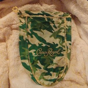 Rare Crown Royal green and whit Camo bag